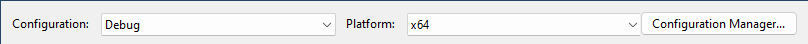 Configuration selector in Project Properties
